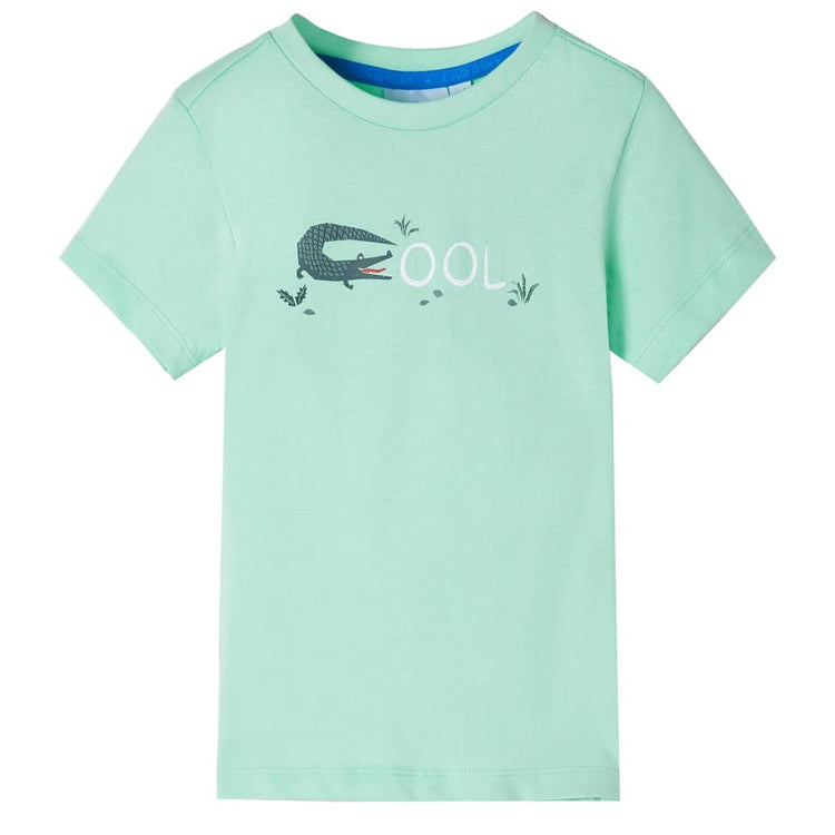 Vidaxl Child's Shirt avec manches courtes 104 vert clair