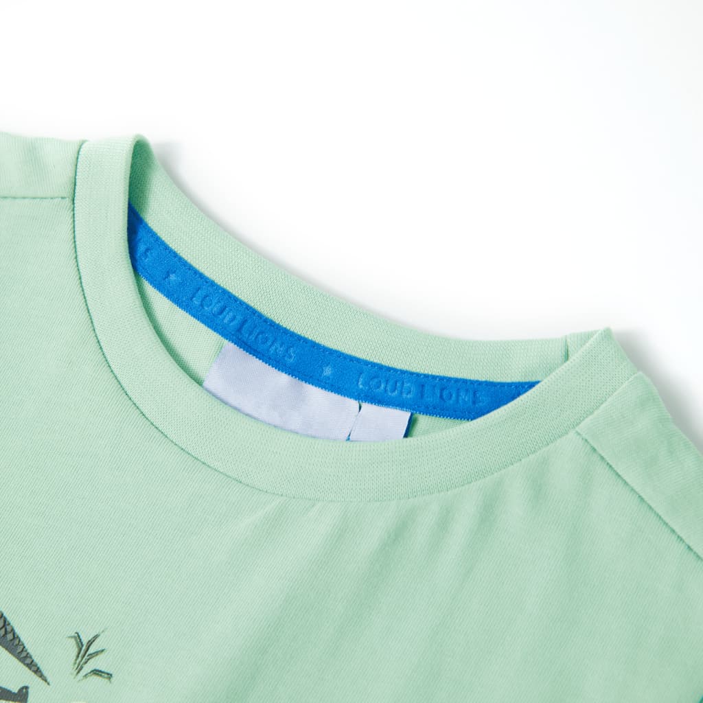 Vidaxl Child's Shirt avec manches courtes 140 vert clair