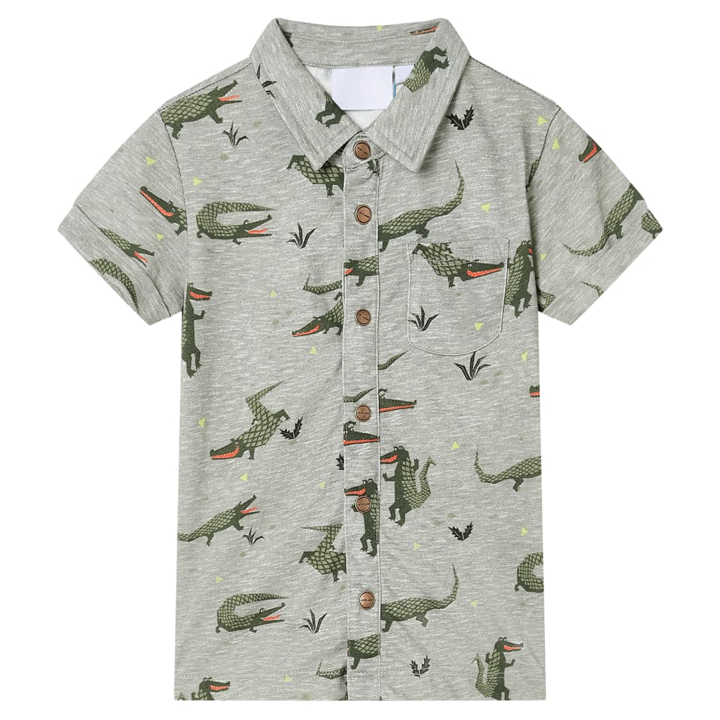 Vidaxl Child's Shirt 116 mixte lichtkaki
