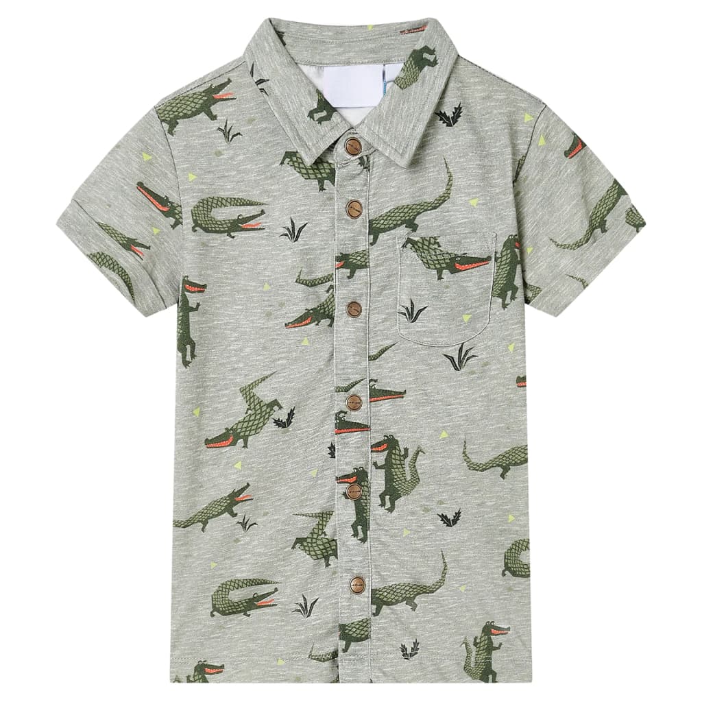 Vidaxl Child's Shirt 128 mixte lichtkaki
