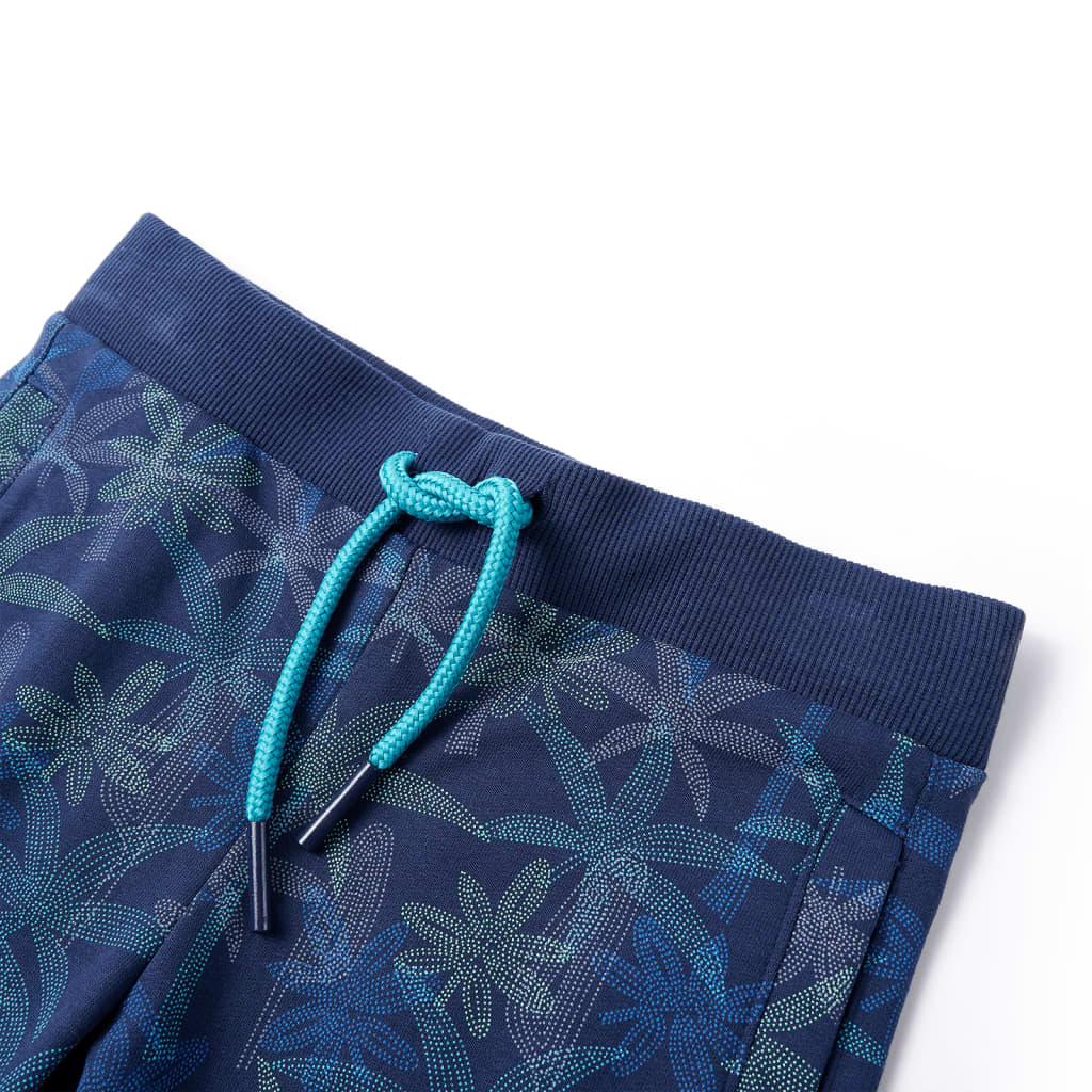 Short pour enfants vidaxl avec trekkoord 116 bleu marine