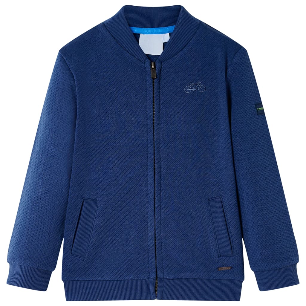 Vidaxl gilet pour enfants avec rits 116 bleu marine