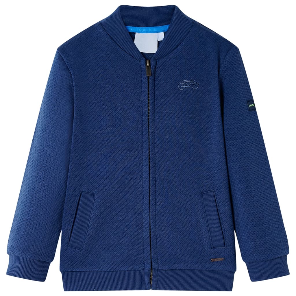 Vidaxl gilet pour enfants avec rits 128 bleu marine