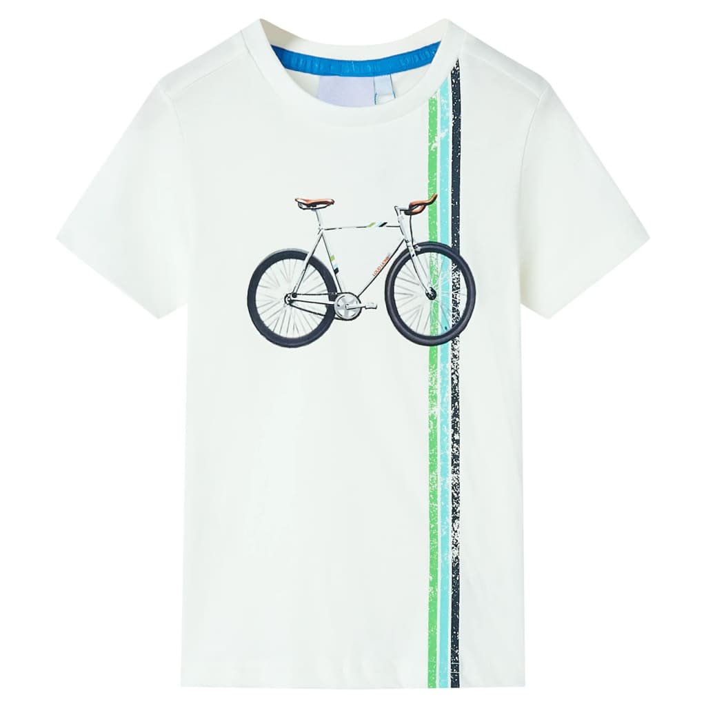 Chemise pour enfants vidaxl avec manches courtes 92 Ecru