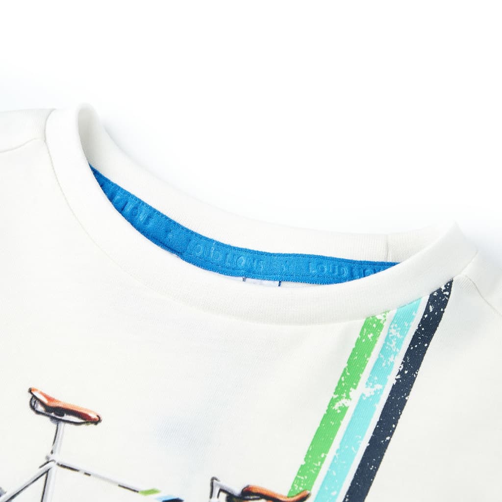 Chemise pour enfants vidaxl avec manches courtes 92 Ecru