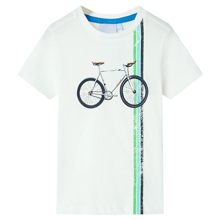 Chemise pour enfants vidaxl avec manches courtes 104 ecru