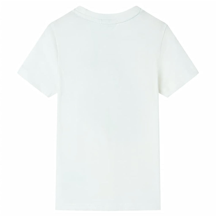 Chemise pour enfants vidaxl avec manches courtes 104 ecru