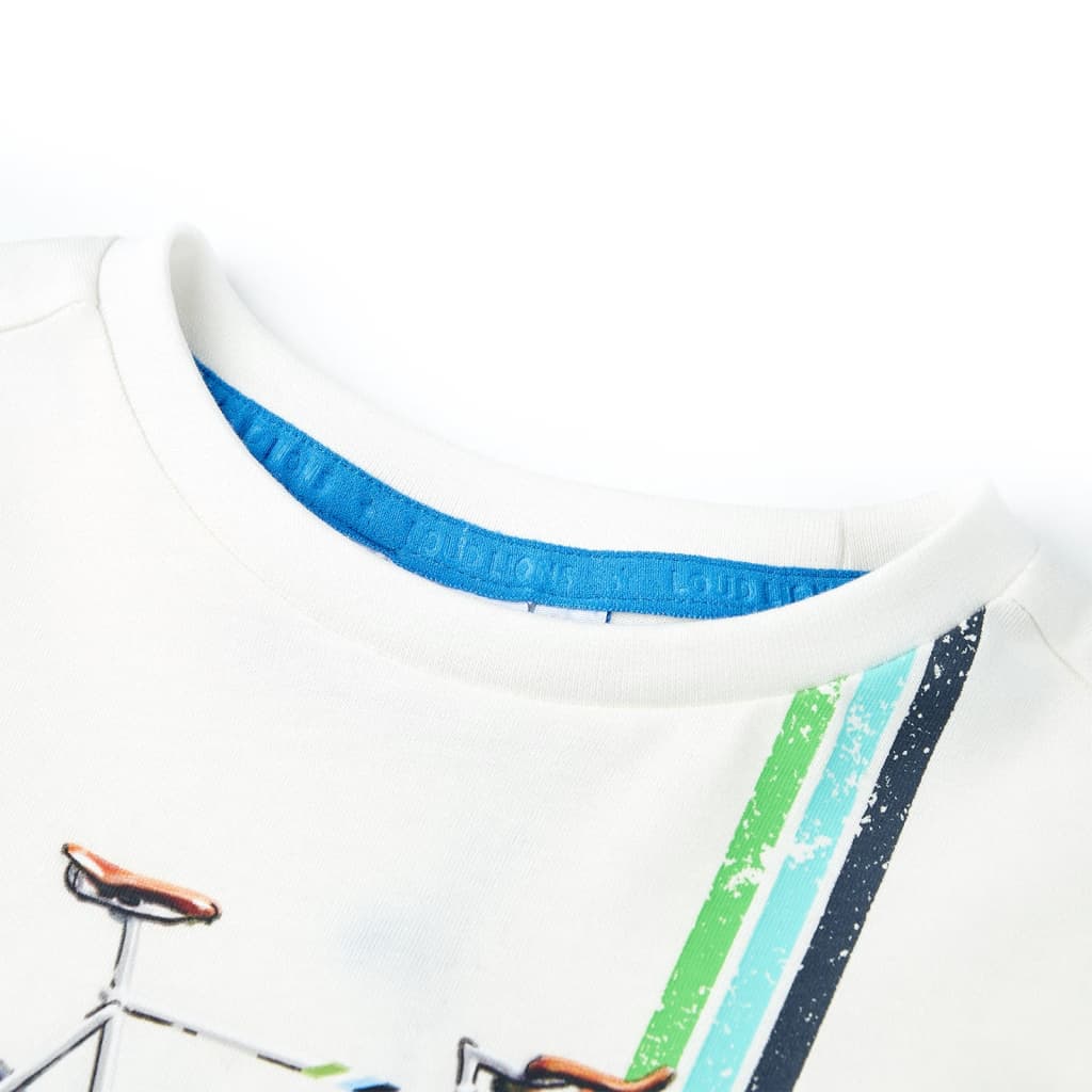 Vidaxl Children's Shirt avec manches courtes 116 ECRU