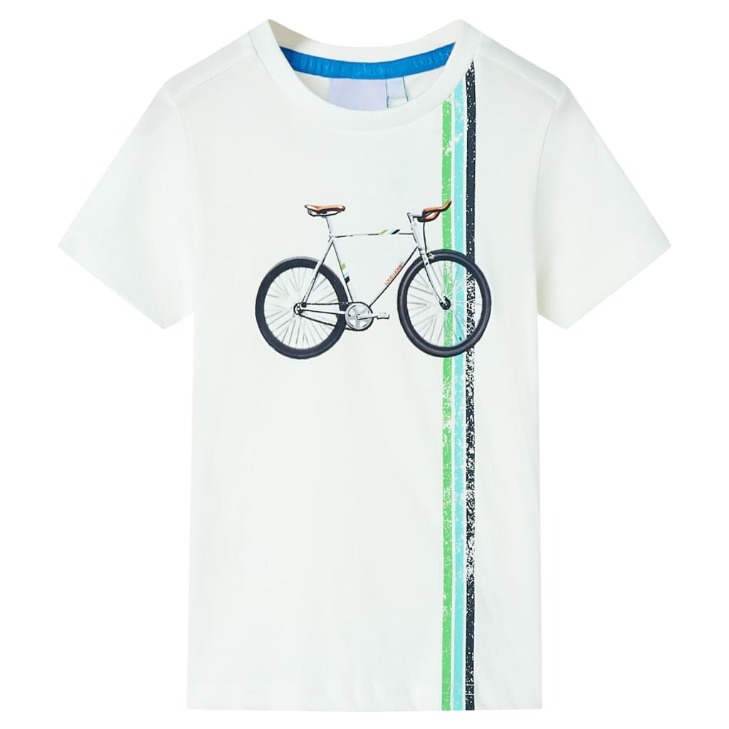 Vidaxl Children's Shirt avec manches courtes 128 ECRU