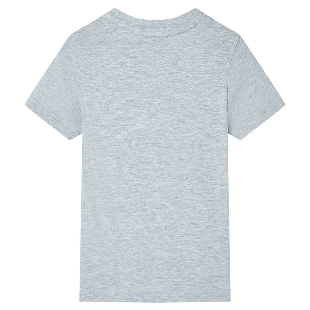 Chemise pour enfants vidaxl avec manches courtes 116 gris