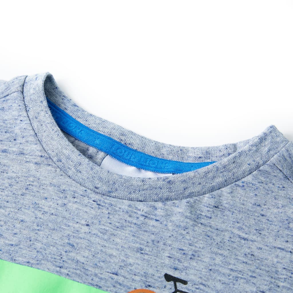 Vidaxl Child's Shirt avec manches courtes 92 Bleu mélangé