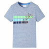 Chemise pour enfants vidaxl avec manches courtes 104 bleu mélangé