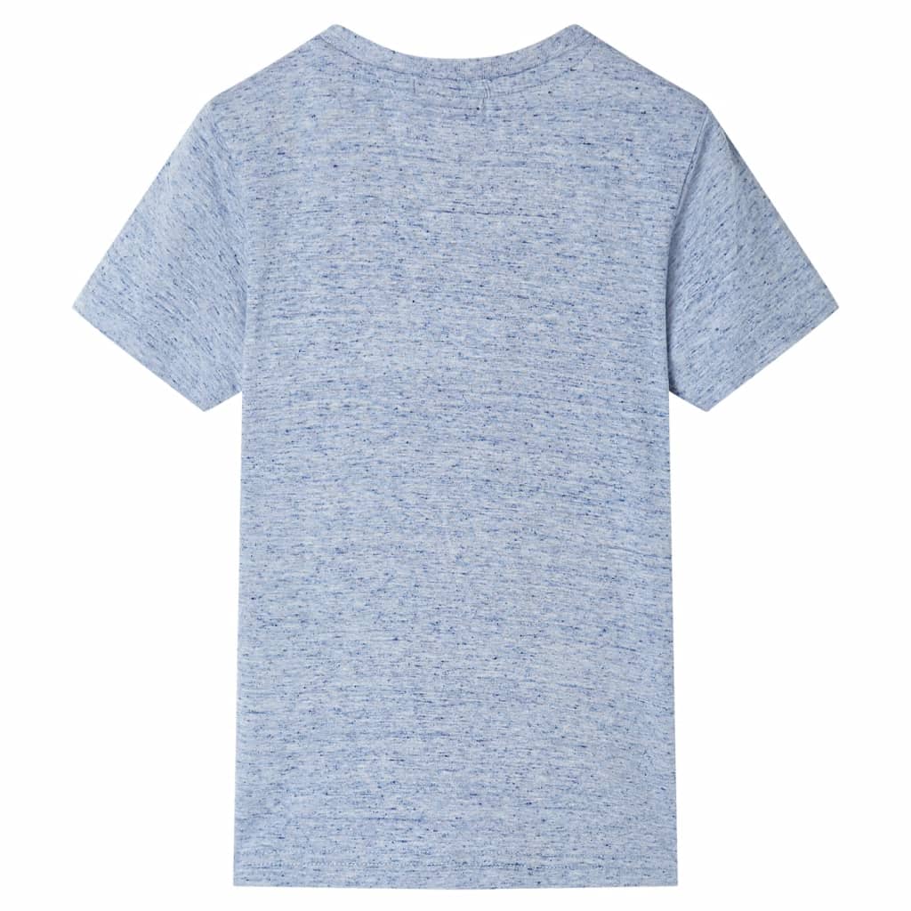 Vidaxl Child's Shirt avec manches courtes 128 Bleu mélangé