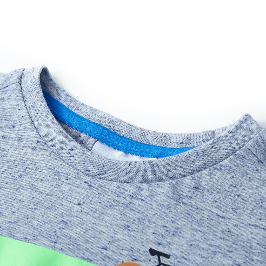 Vidaxl Child's Shirt avec manches courtes 128 Bleu mélangé