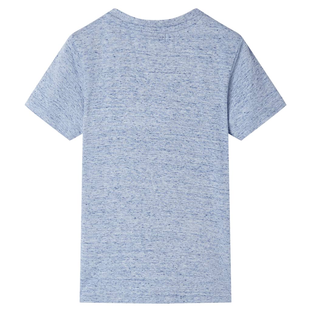 Vidaxl Child's Shirt avec manches courtes 140 Bleu mélangé