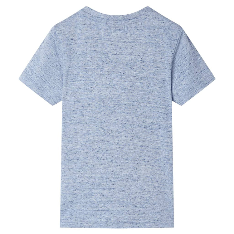 Vidaxl Child's Shirt avec manches courtes 140 Bleu mélangé