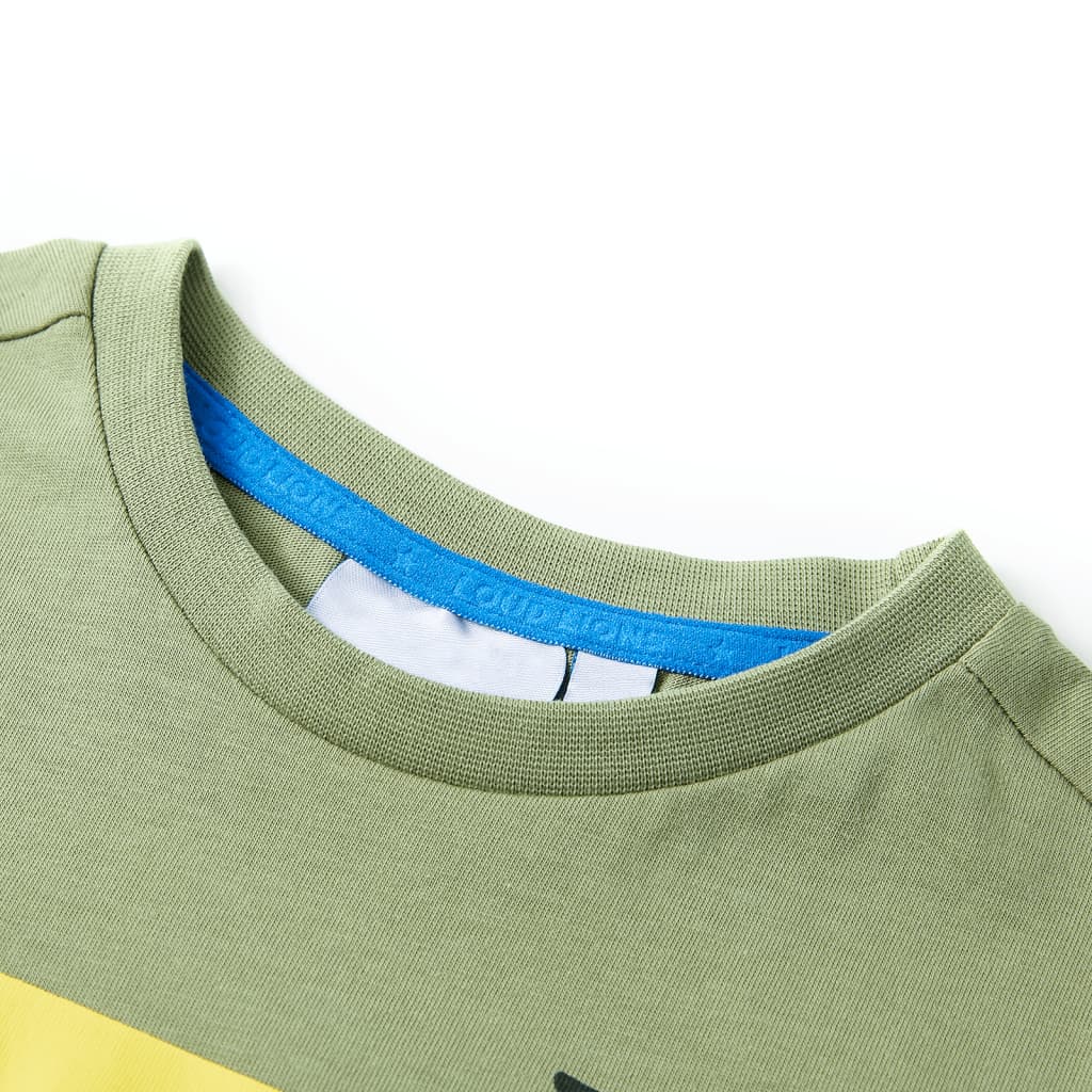 Vidaxl Children's Shirt avec manches courtes 128 Kakikientig léger