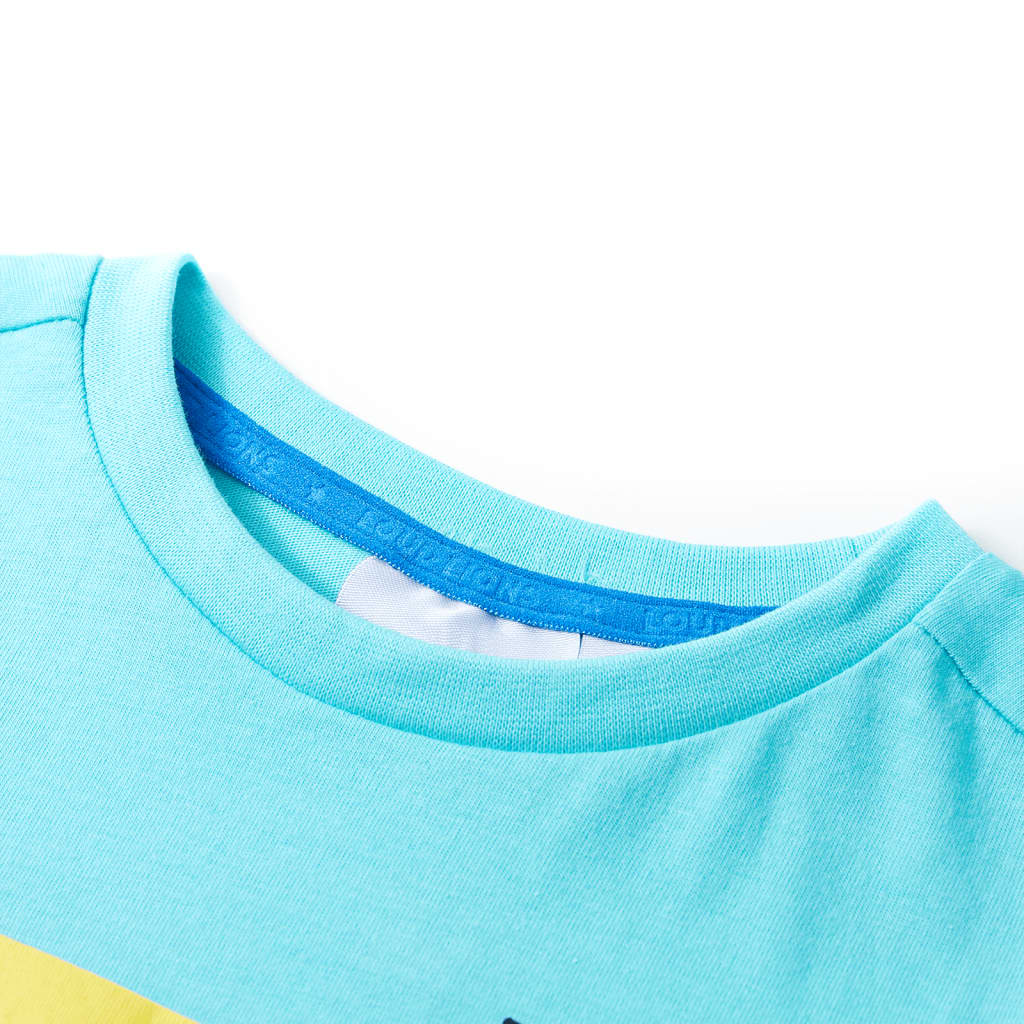 Vidaxl Child's Shirt avec manches courtes 92 Bleu de mer