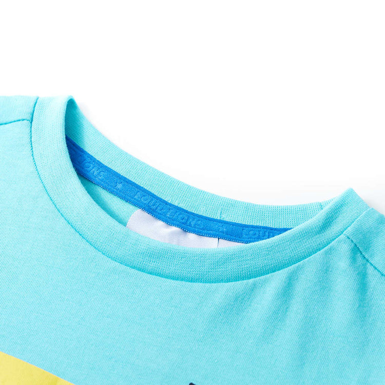 Vidaxl Child's Shirt avec manches courtes 92 Bleu de mer