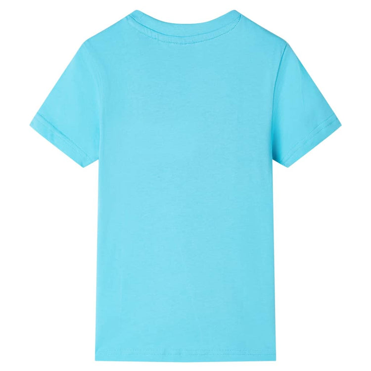 Vidaxl Child's Shirt avec manches courtes 104 bleu de mer