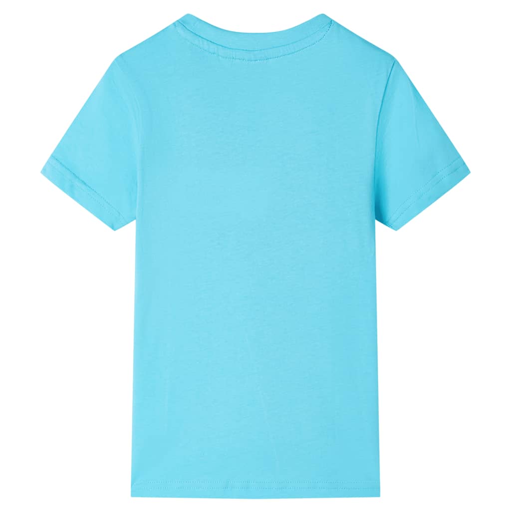 Chemise pour enfants vidaxl avec manches courtes 128 bleu de mer