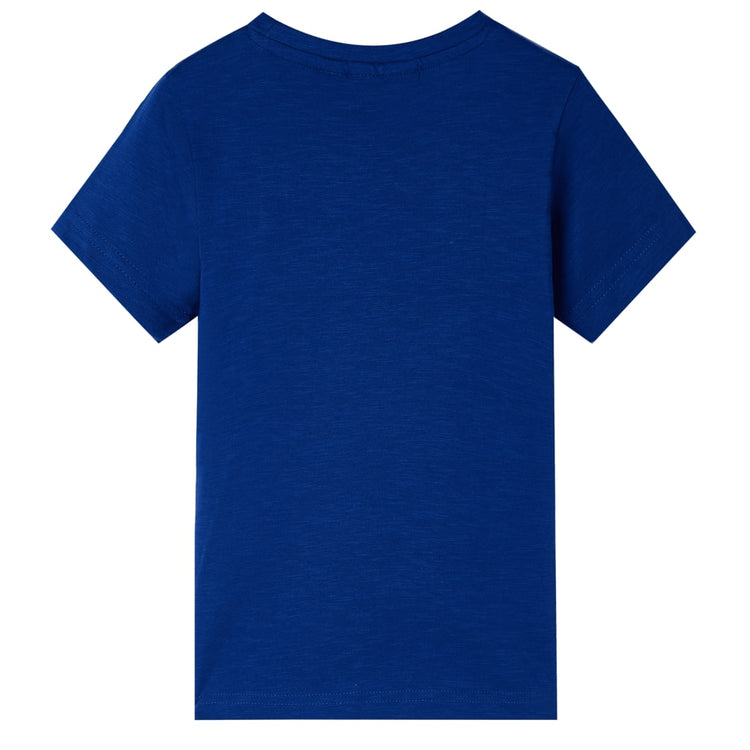 Vidaxl Child's Shirt avec manches courtes 116 bleu foncé
