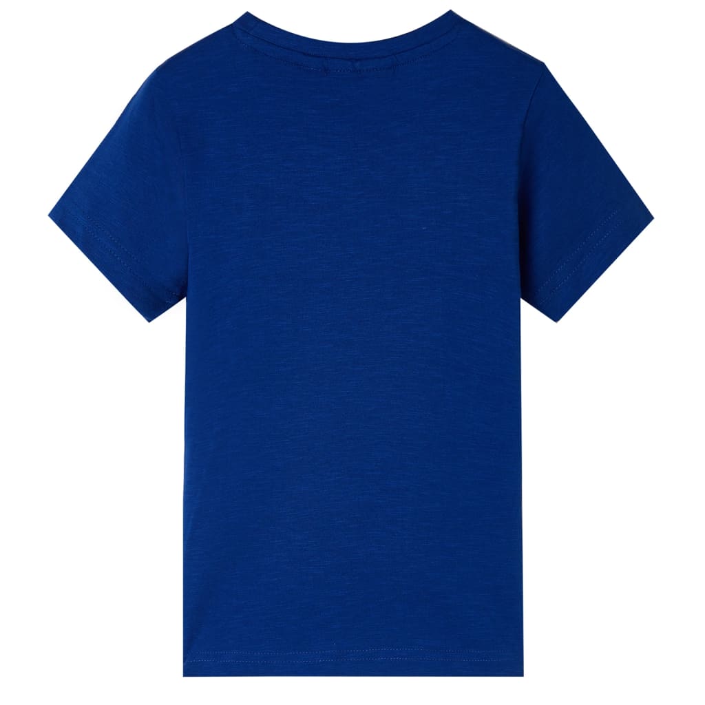 Vidaxl Child's Shirt avec manches courtes 128 bleu foncé