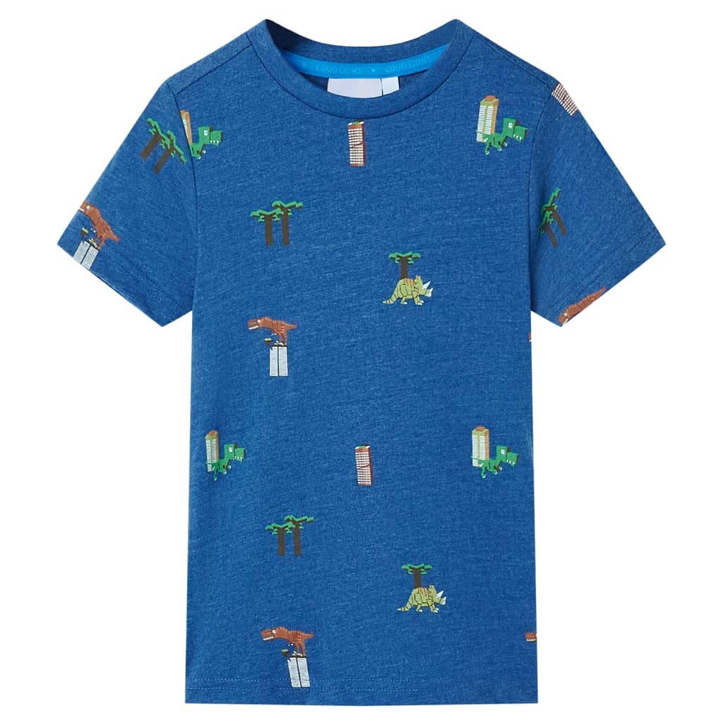 Vidaxl Child's Shirt 104 mixte bleu foncé