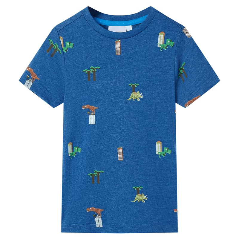 Vidaxl Child's Shirt 116 Bleu foncé mixte
