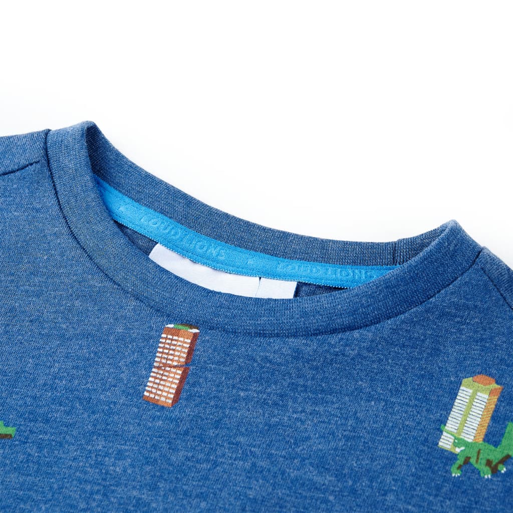 Vidaxl Child's Shirt 116 Bleu foncé mixte