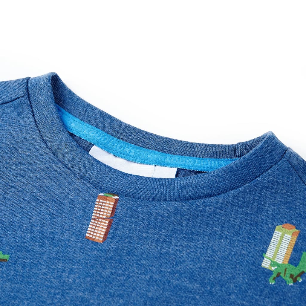 Vidaxl Child's Shirt 140 Bleu foncé mixte