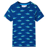 Vidaxl Child's Shirt 104 Bleu foncé - afbeelding 1