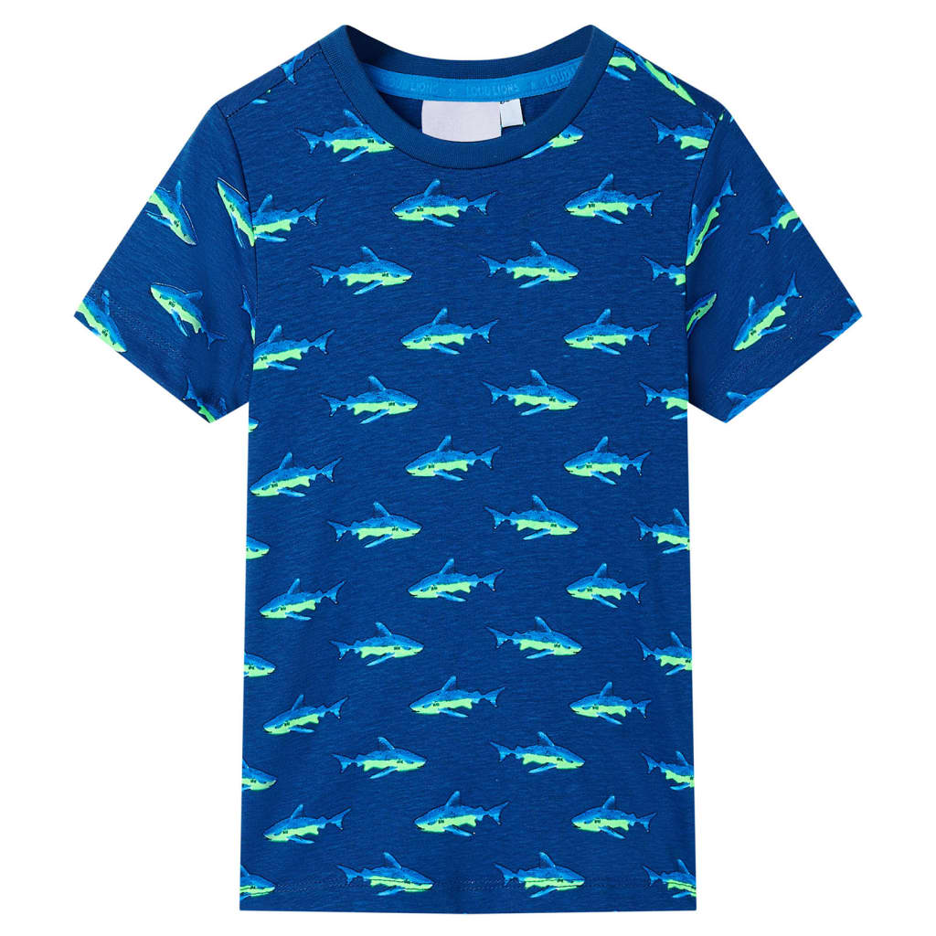 Vidaxl Child's Shirt 116 Bleu foncé