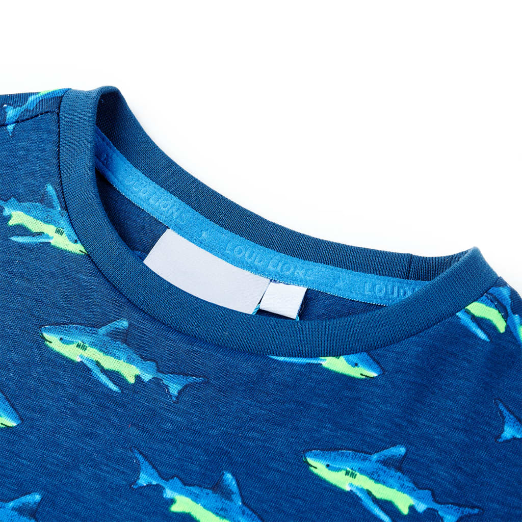 Vidaxl Child's Shirt 128 Bleu foncé