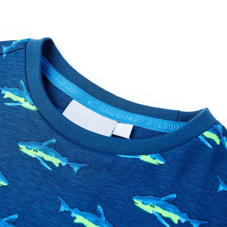 Vidaxl Child's Shirt 140 Bleu foncé