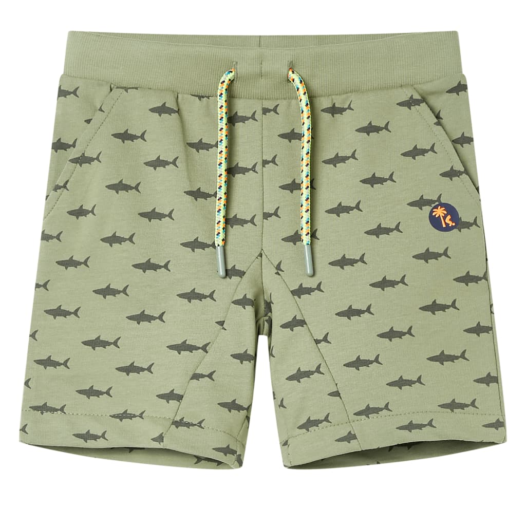 Short pour enfants vidaxl avec trekoord 104 lichtkaki