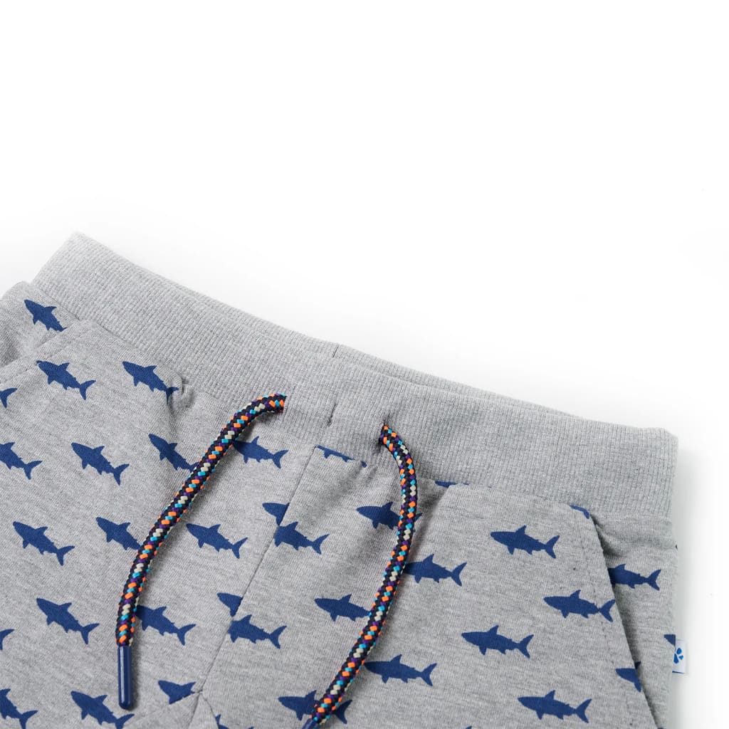 Short pour enfants vidaxl avec Trekkoord 92 Gris clair mixte