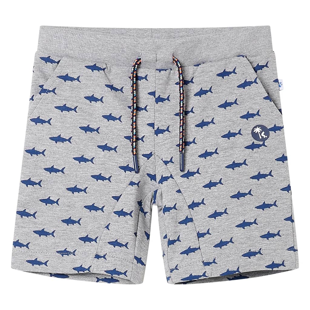 Short pour enfants vidaxl avec trekkoord 128 gris clair mixte