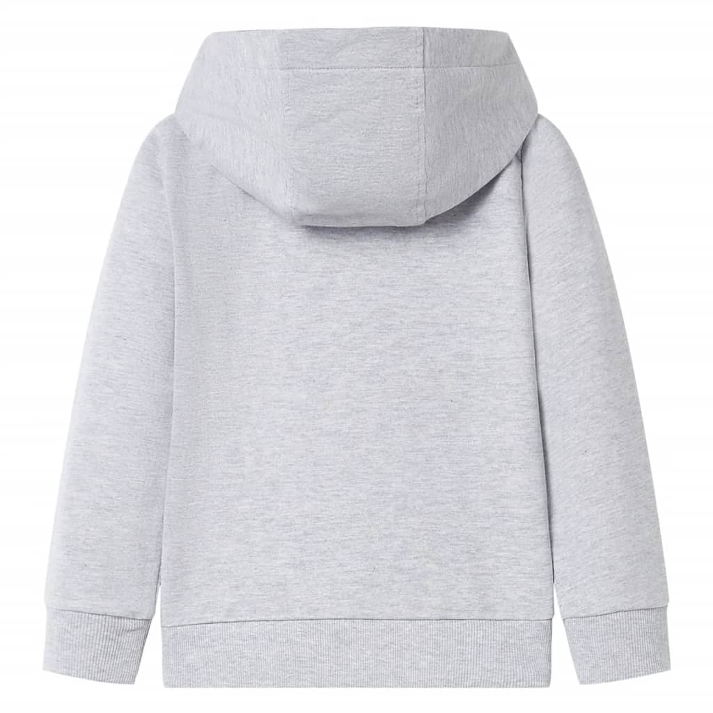 Vidaxl gilet pour enfants avec capuche et fermeture éclair 116 gris