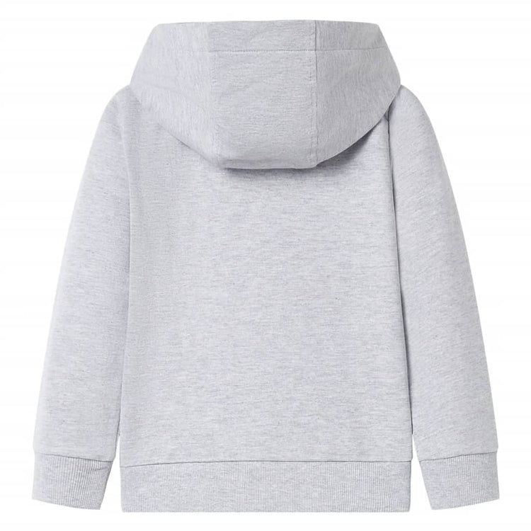 Vidaxl gilet pour enfants avec capuche et fermeture éclair 116 gris