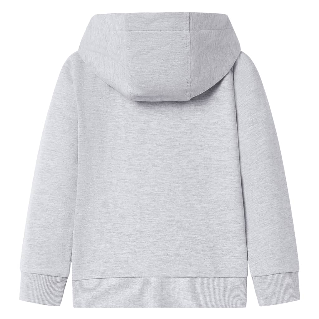 Vidaxl gilet pour enfants avec capuche et fermeture éclair 128 gris