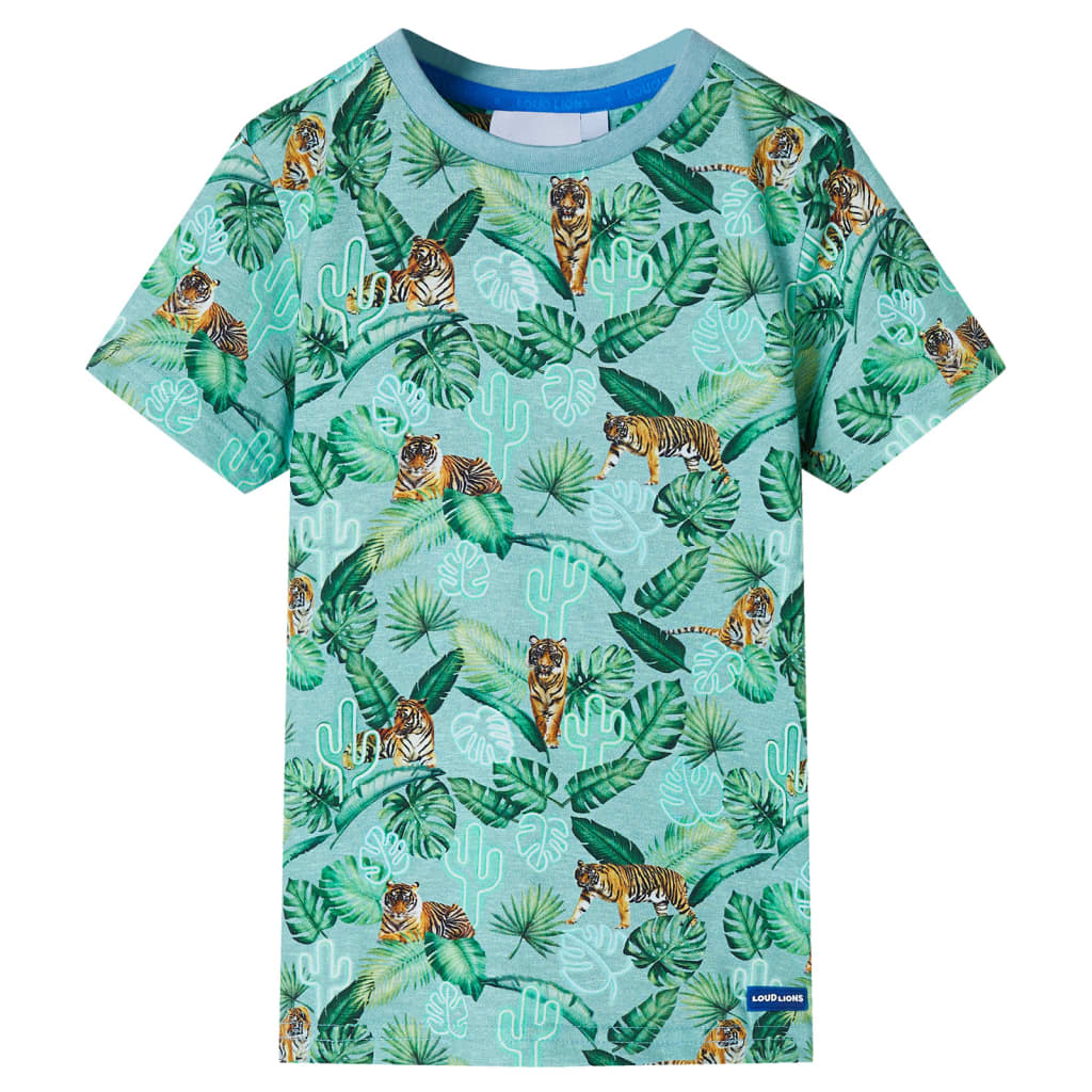 Vidaxl Child's Shirt 128 Green clair mixte