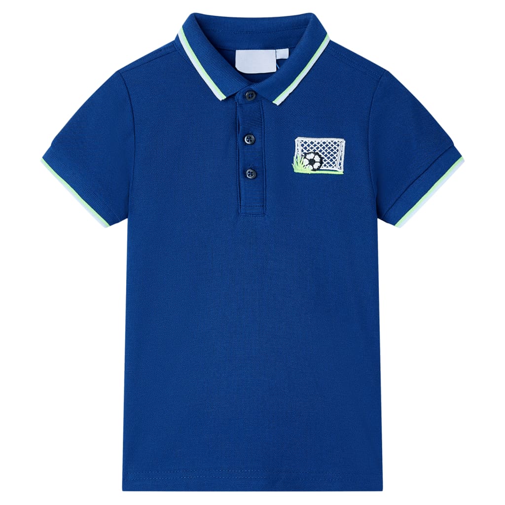 Vidaxl Polo pour enfants 128 bleu foncé