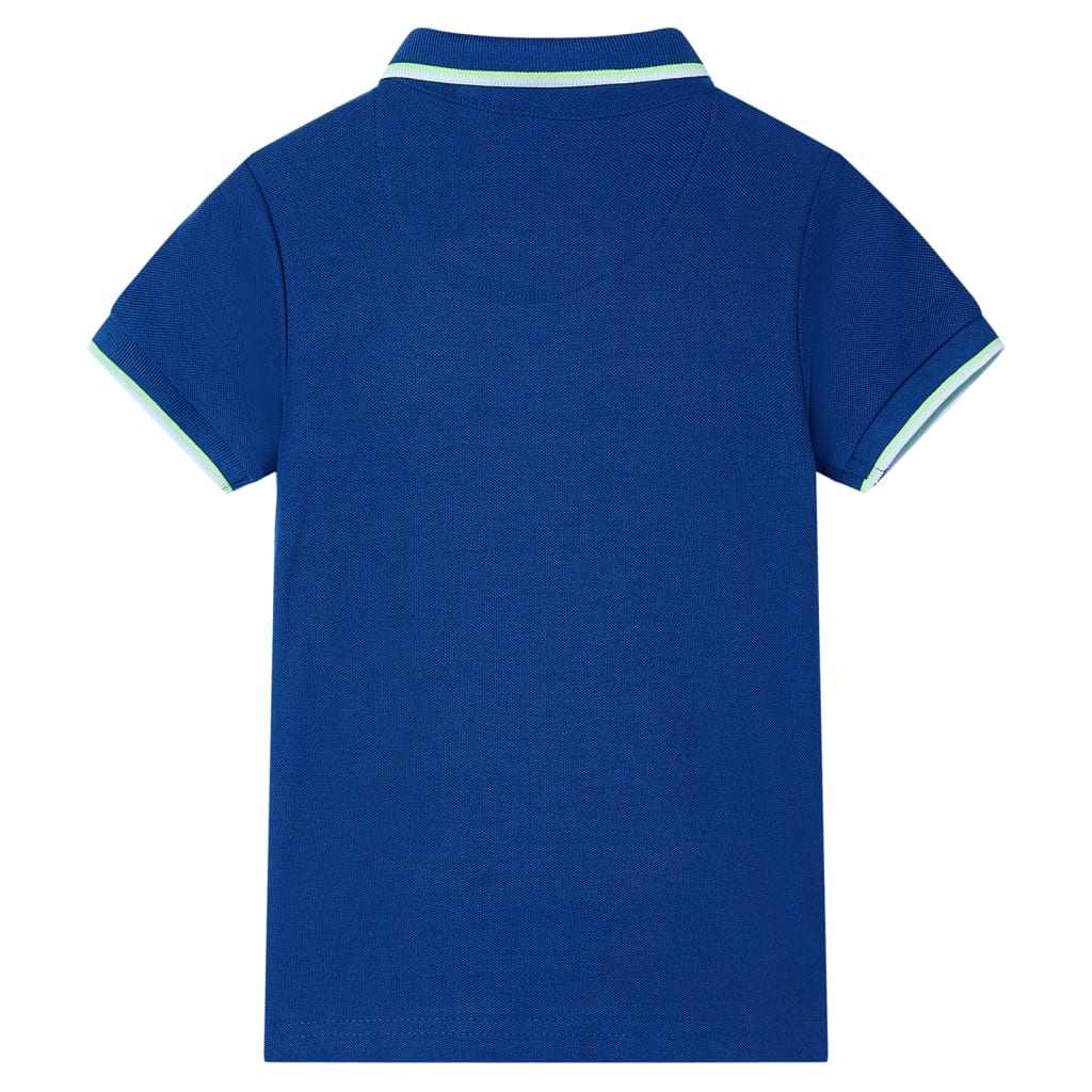 Vidaxl Polo pour enfants 128 bleu foncé