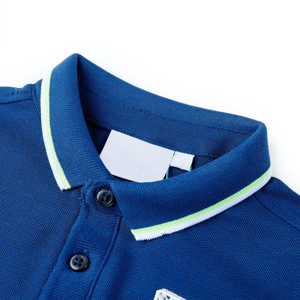 Vidaxl Polo pour enfants 128 bleu foncé