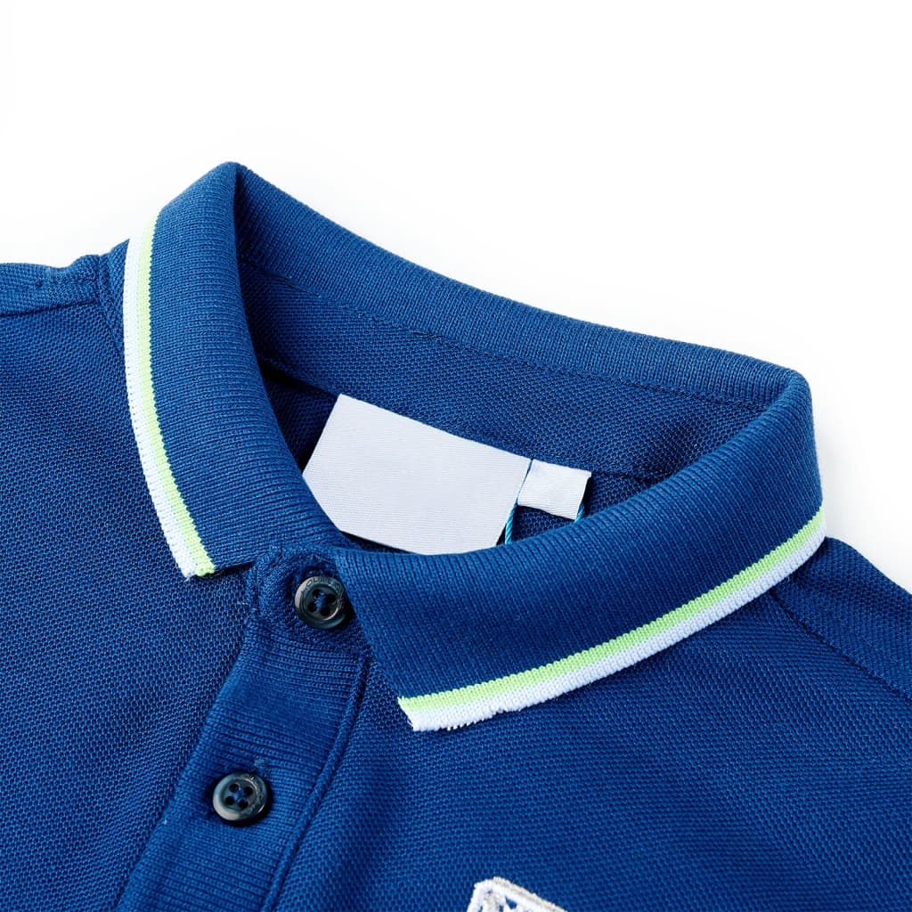 Vidaxl Polo pour enfants 140 bleu foncé