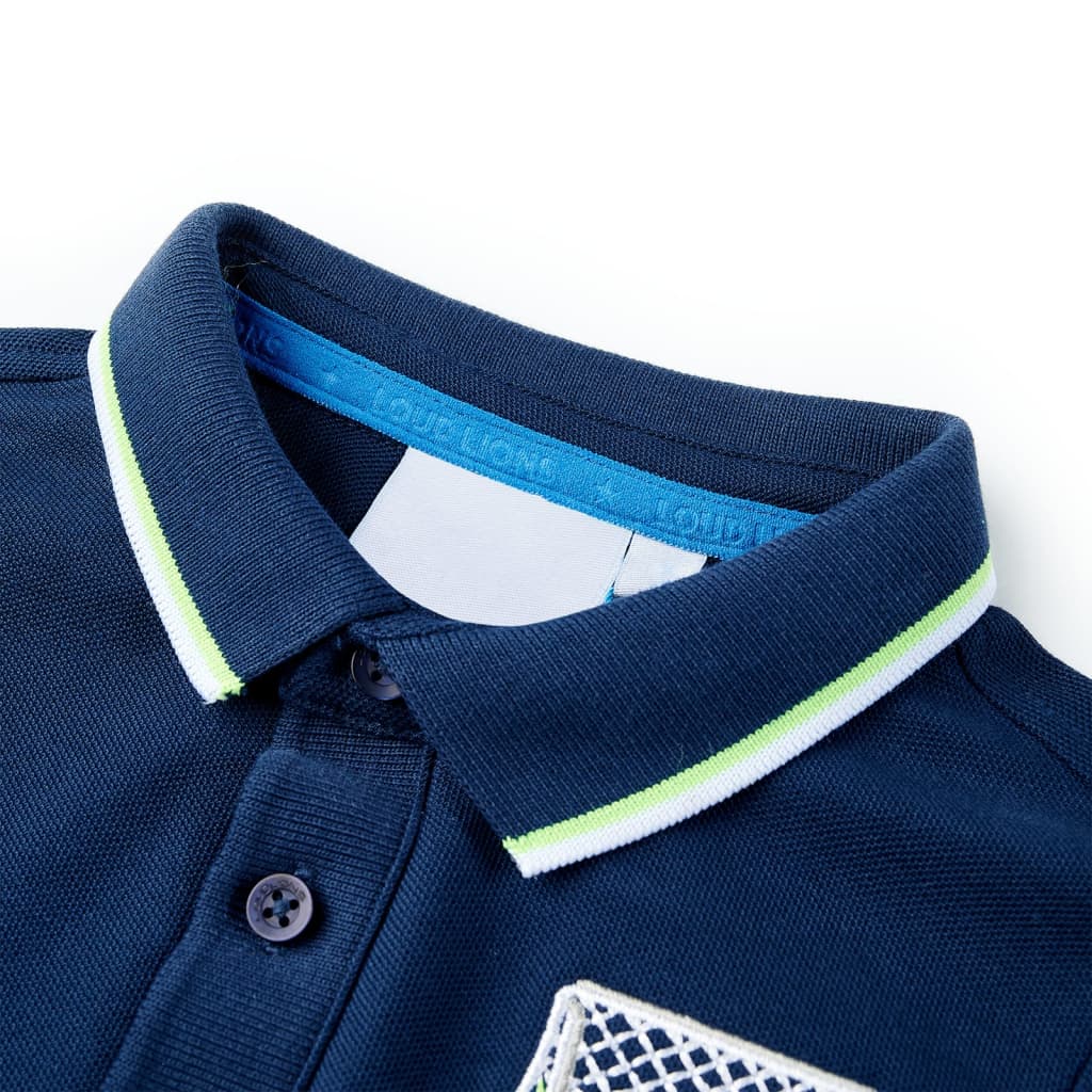Vidaxl Children's Polo 116 Navy Blue