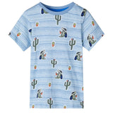 Vidaxl Child's Shirt 104 Bleu mixte - afbeelding 1