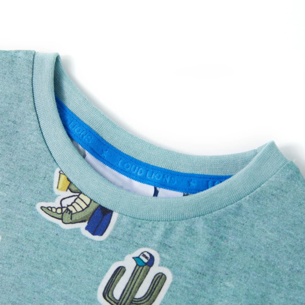 Vidaxl Child's Shirt 104 Green clair mixte