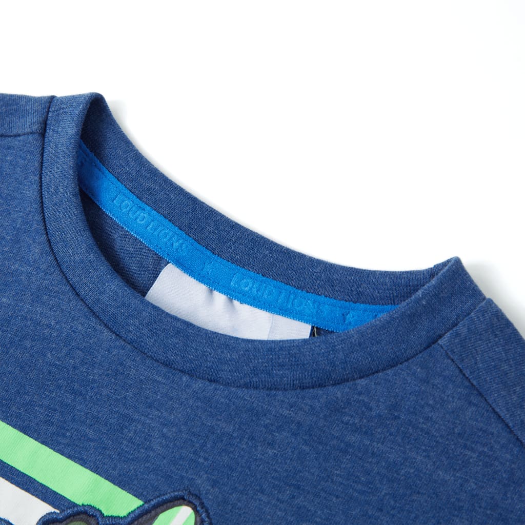 Vidaxl Child's Shirt 116 Bleu foncé mixte